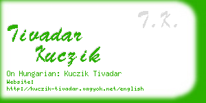 tivadar kuczik business card